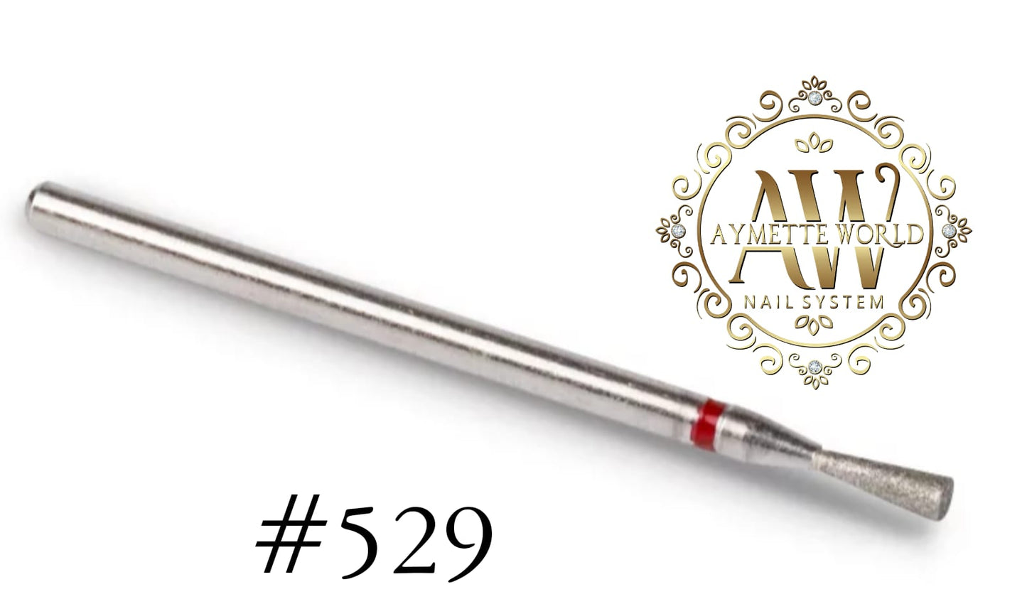 Nail drill bits Punta cono alargada #529