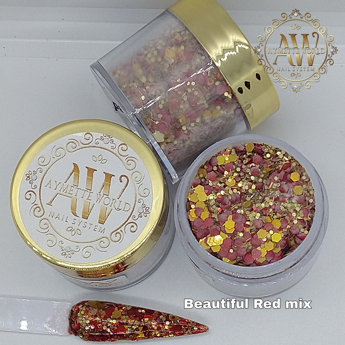 Glitter Beautiful Red Mix 1 oz