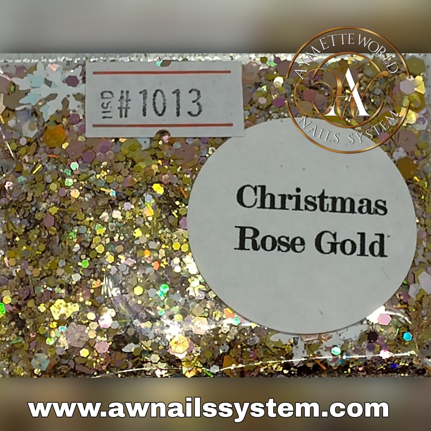 Glitter Christmas Rose Gold #1013 en bolsa 🛍️