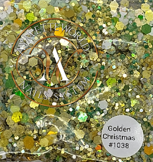 Glitter Golden Christmas mix #1038 en bolsa 🛍️
