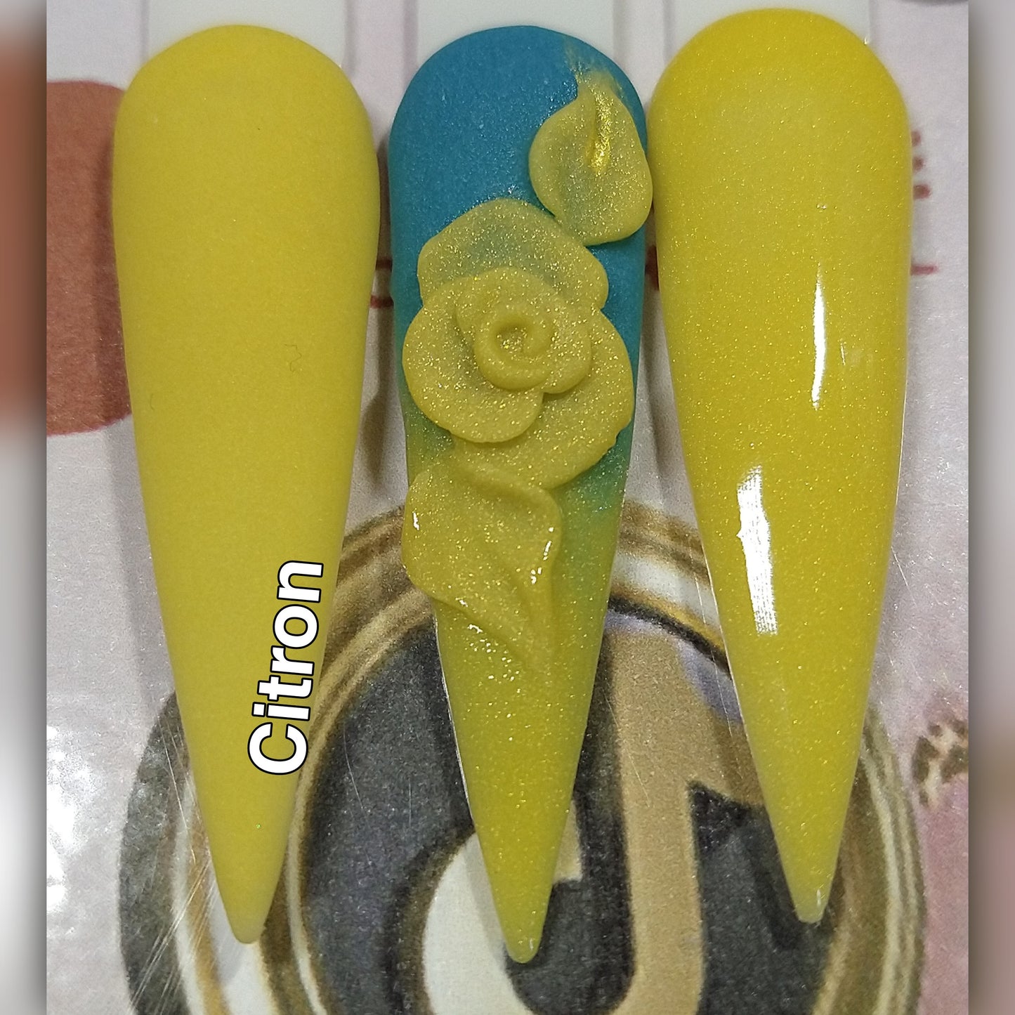 Yellow Acrylics Powder Variety 20g, 10z y 1.2oz