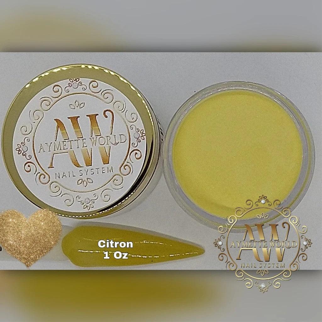 Yellow Acrylics Powder Variety 20g, 10z y 1.2oz