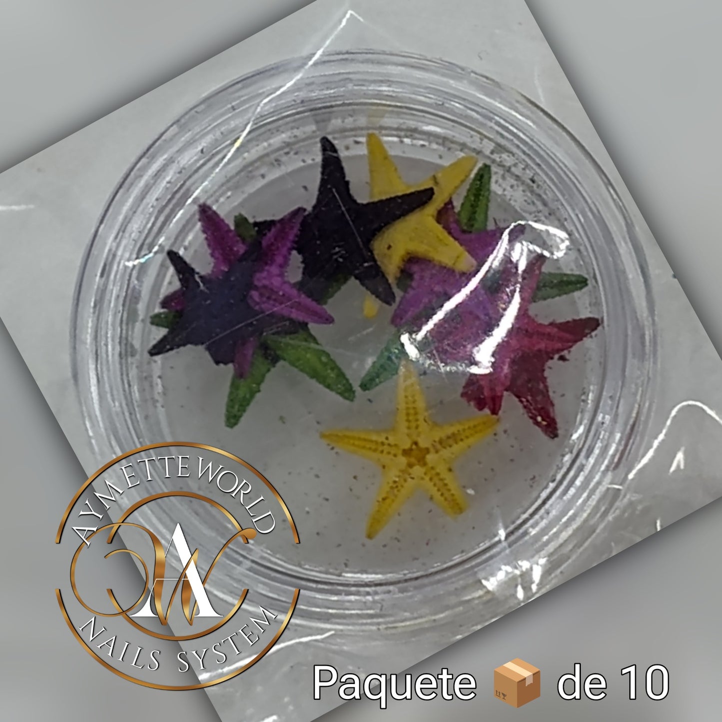 Estrellitas de mar mini a color paq. 10 y 20 piezas
