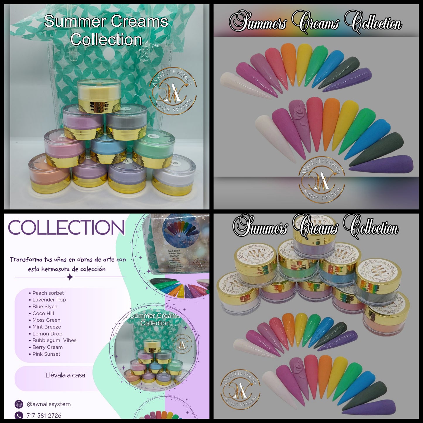 Colecciones de acrílico 10g, 20g, 1 oz