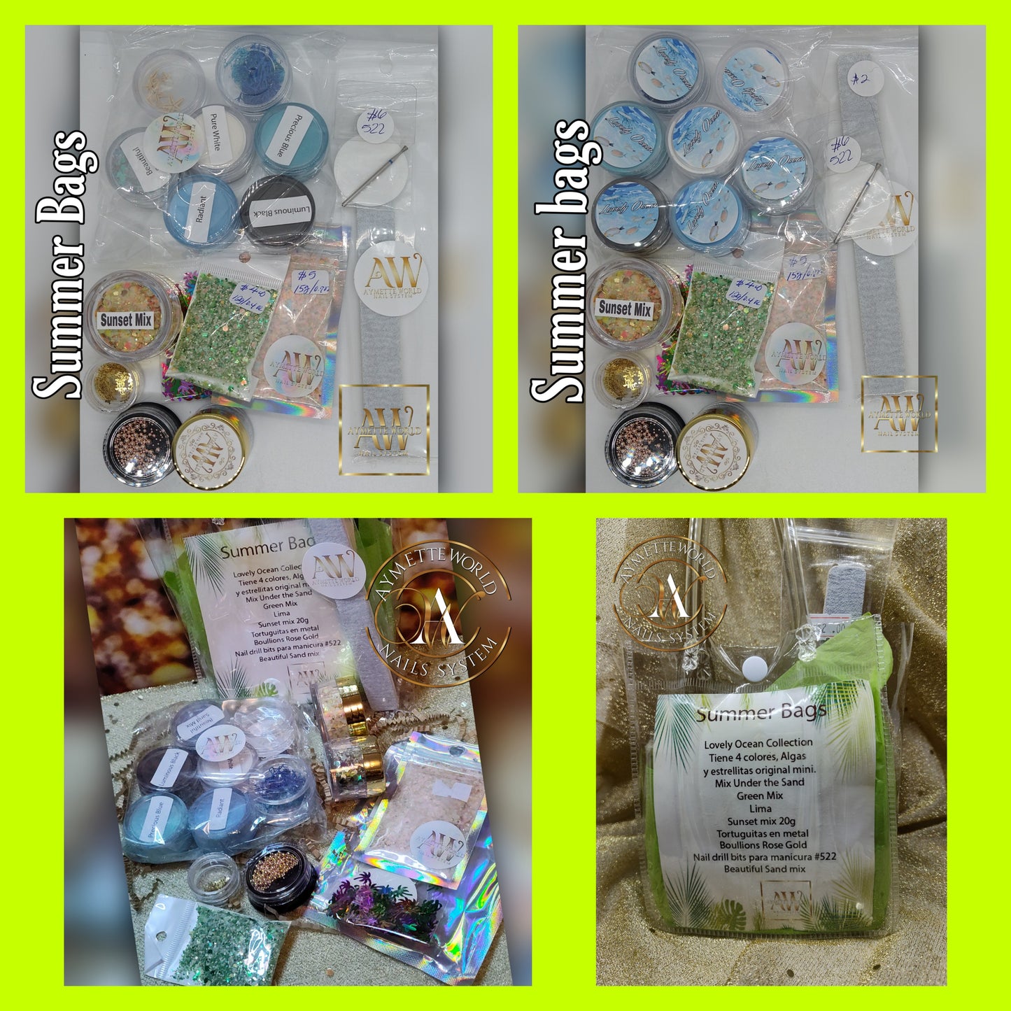 Colecciones de acrílico 10g, 20g, 1 oz