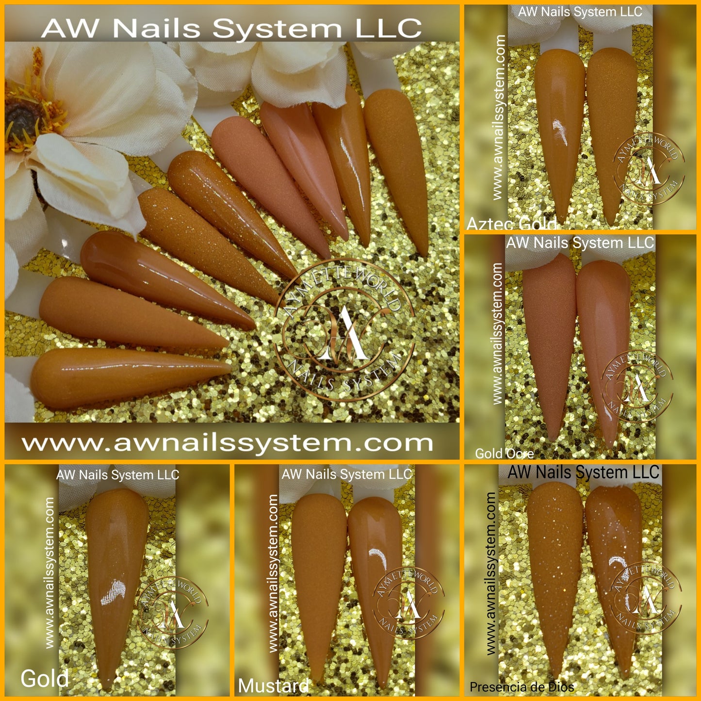Gold Acrylic Colors variety 20g, 1oz
