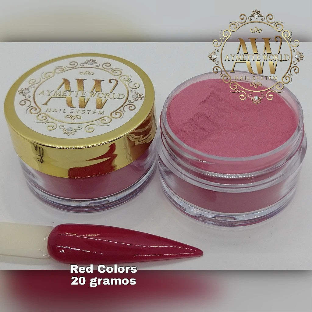 Red Acrylic Powder Variety 20g, 1oz y 1.2oz
