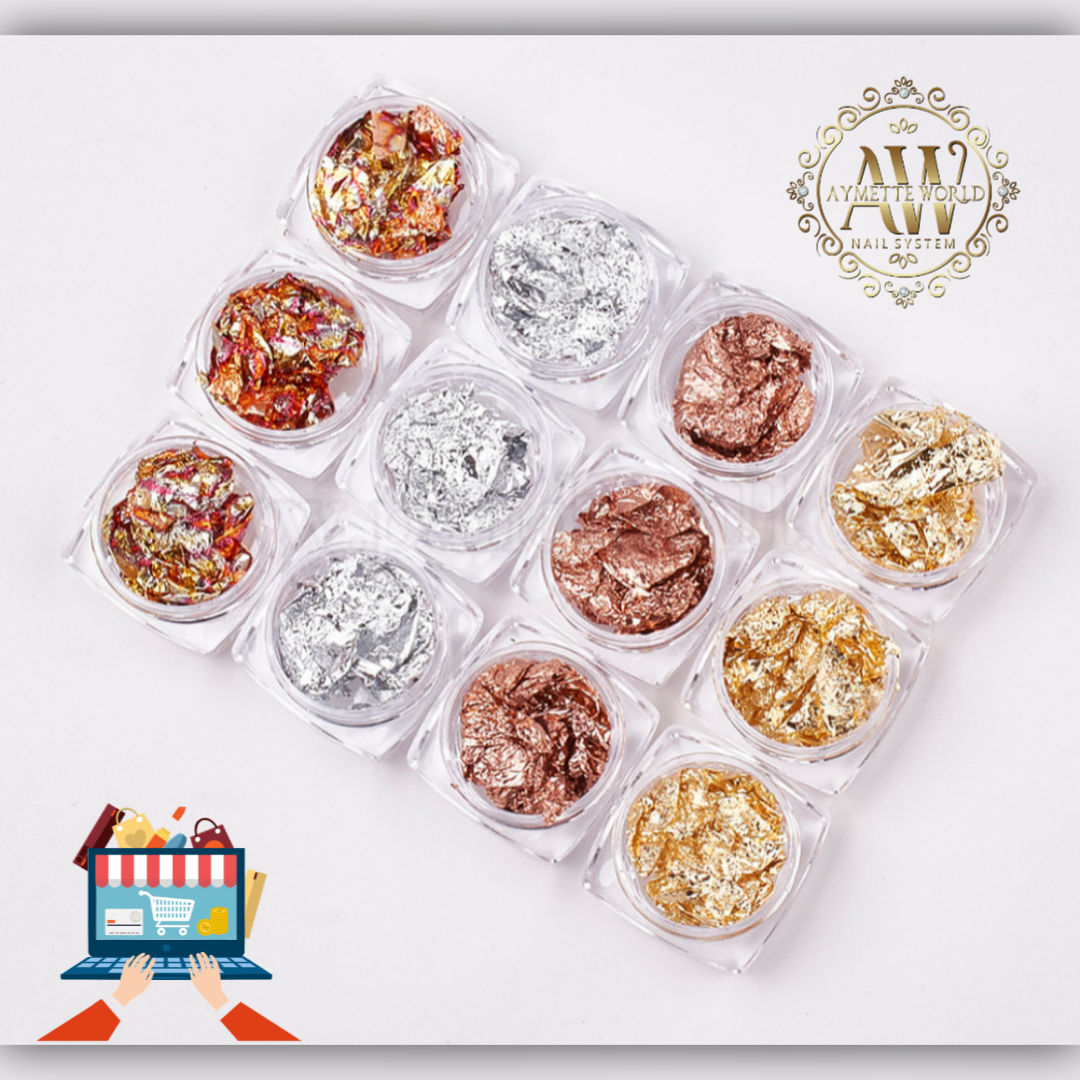 Caja de Foil 12 frascos en colores