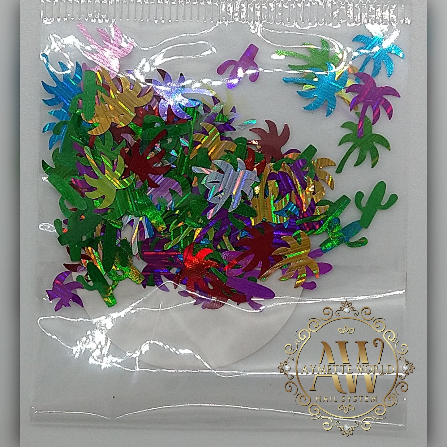 Palmas y cactus mix de colores