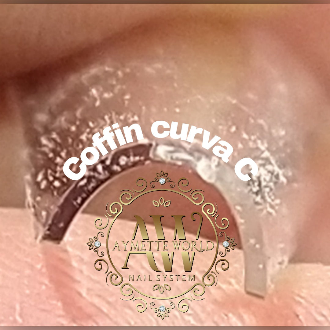 Nails tips Coffin Long Curve #000025