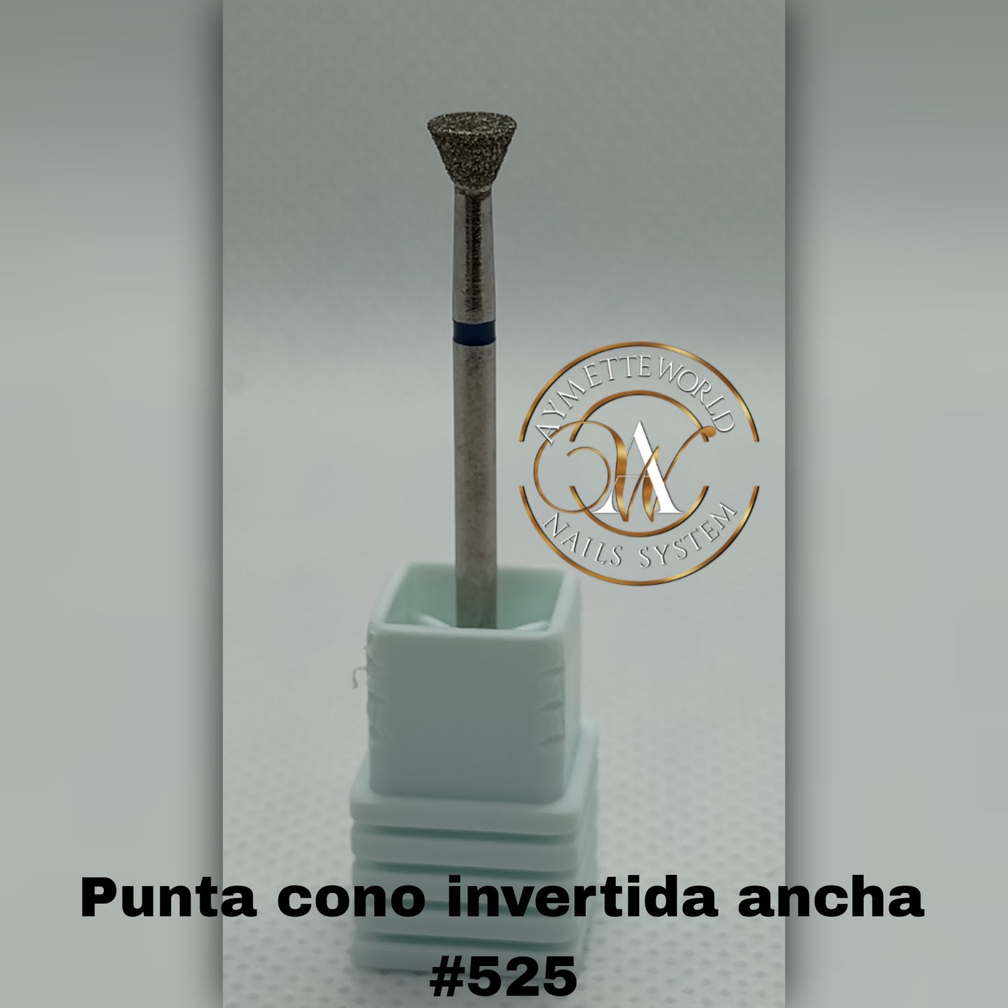 Nail drill bits Punta cono invertida mediana D25