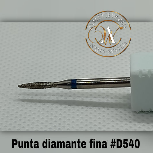 Nail drill punta diamante fina D540