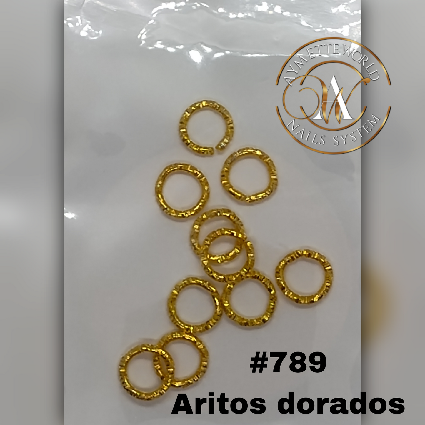 Aritos de decoración #789 Dorados
