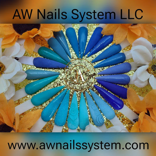 Blue acrylics variety 20g, 1oz y 1.2oz