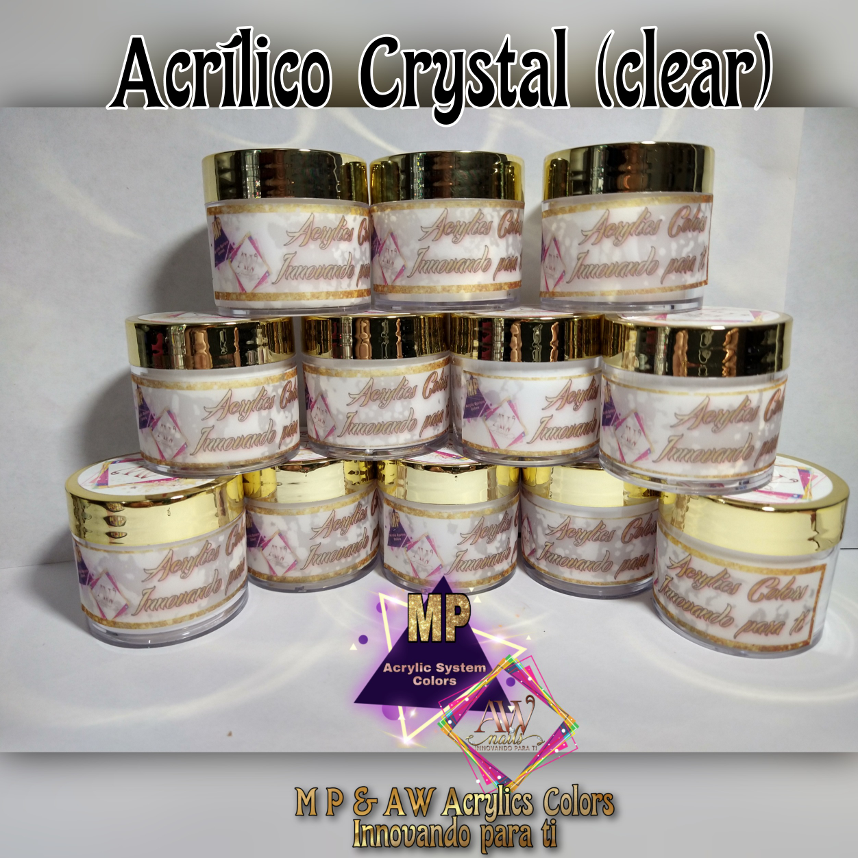 Clear Acrylic Powder Variety 1oz, 1.8oz y 2oz