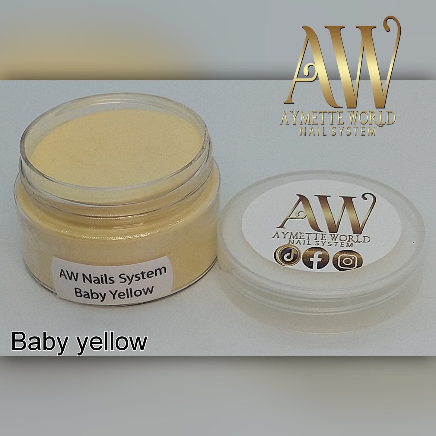 Yellow Acrylics Powder Variety 20g, 10z y 1.2oz