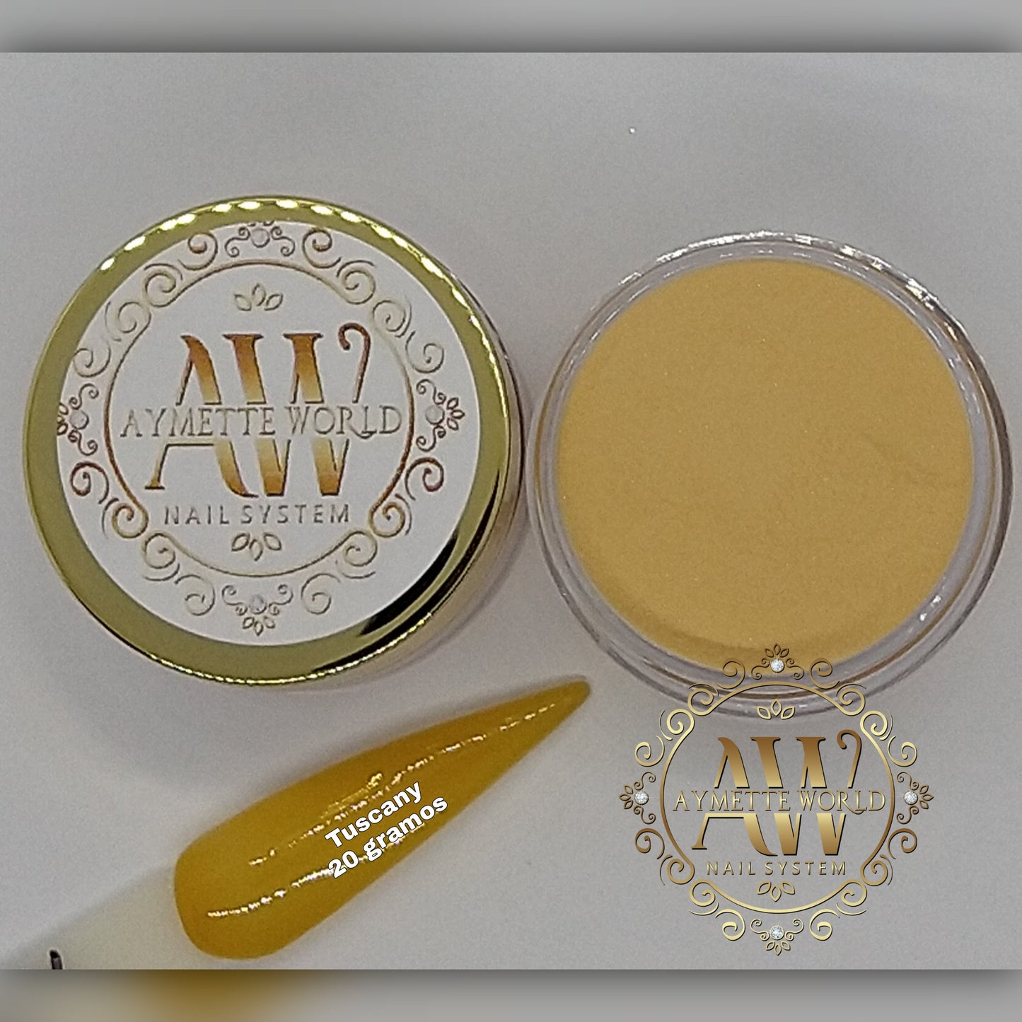 Yellow Acrylics Powder Variety 20g, 10z y 1.2oz