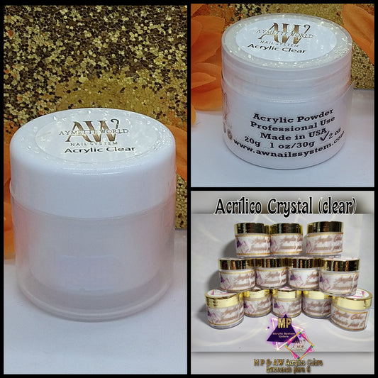 Clear Acrylic Powder Variety 1oz, 1.8oz y 2oz
