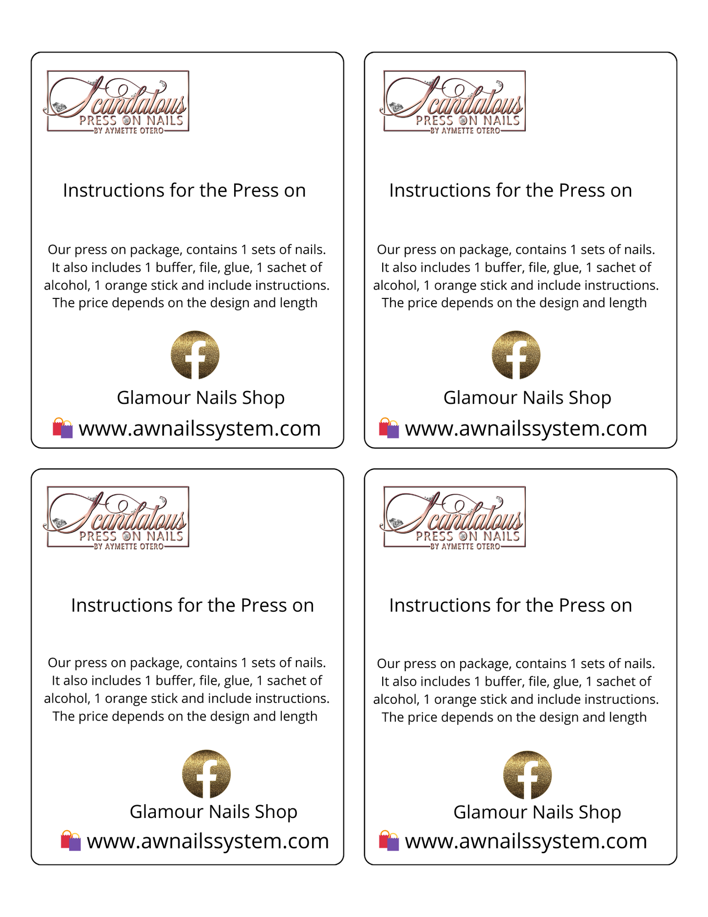 Press on Nails Variety
