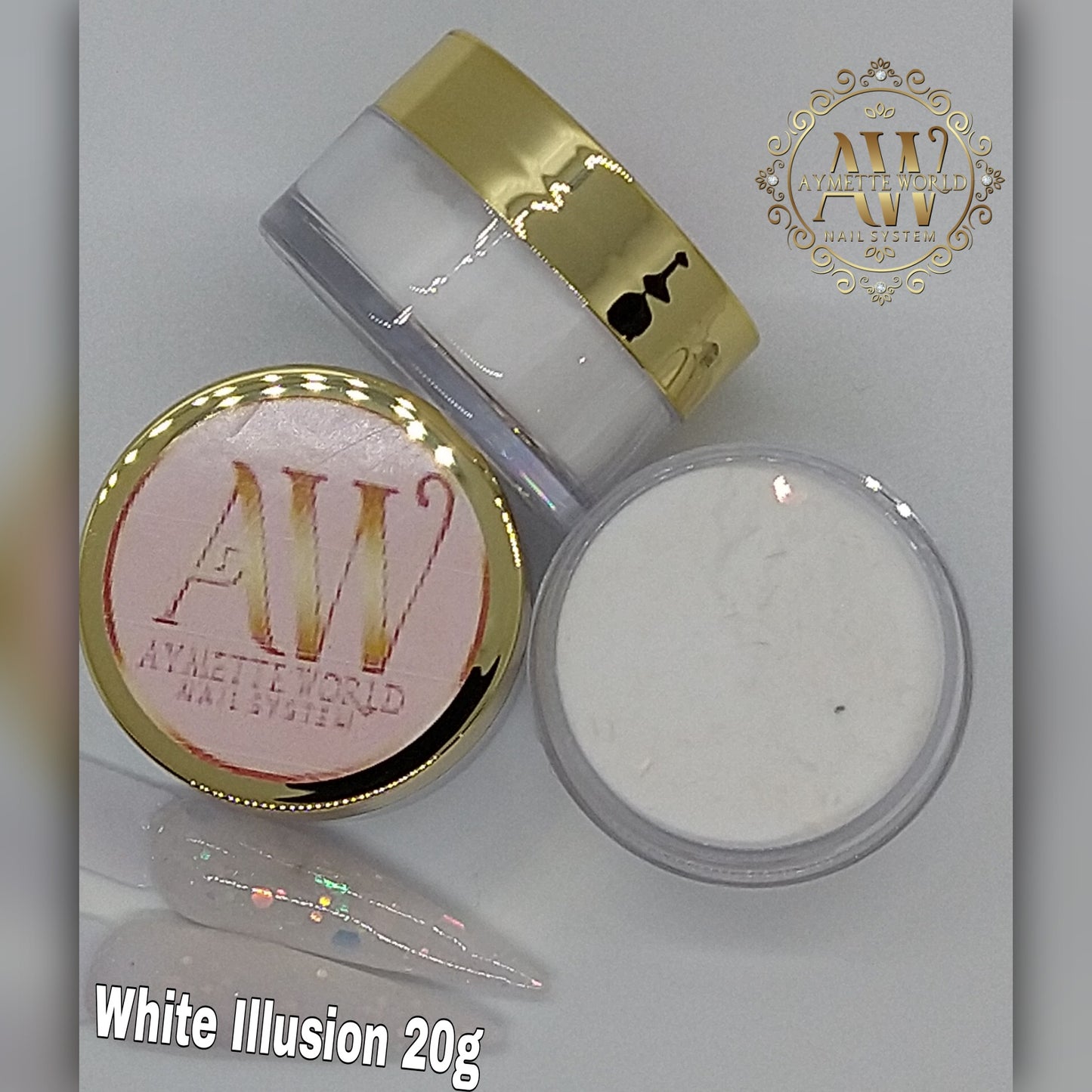 White Acrylic Powder Variety 10g, 20g, 1oz, 1.2oz