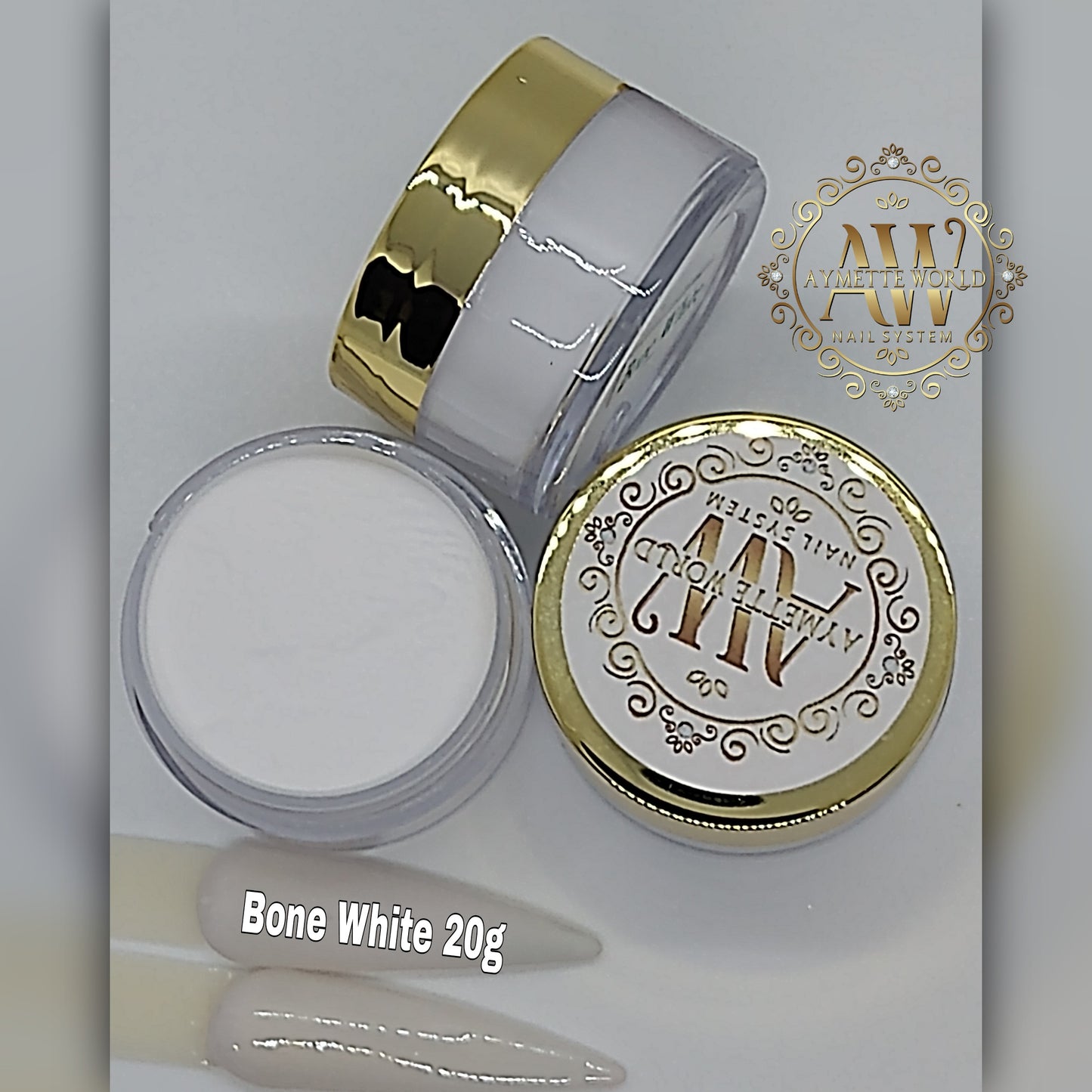 White Acrylic Powder Variety 10g, 20g, 1oz, 1.2oz
