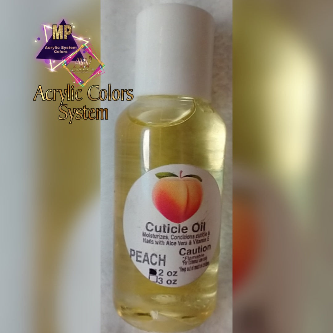 Cuticle oil con vitamin E fragancia a Peach 2 Oz