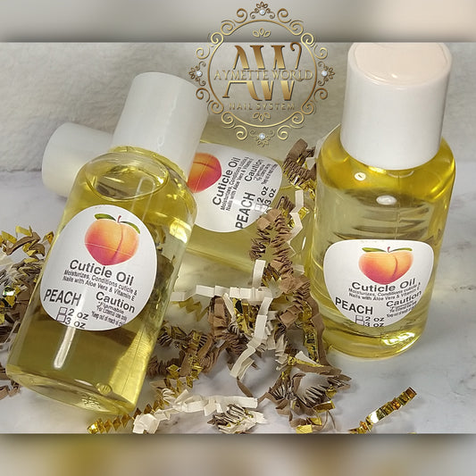 Cuticle oil con vitamin E fragancia a Peach 2 Oz