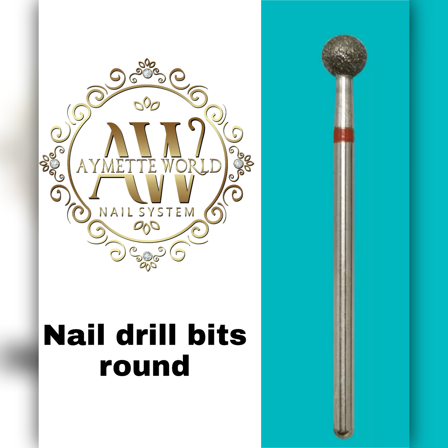 Nail drill bits punta redonda grande #D050