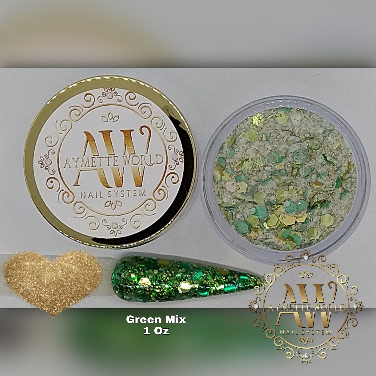 Glitters mix Green 1oz