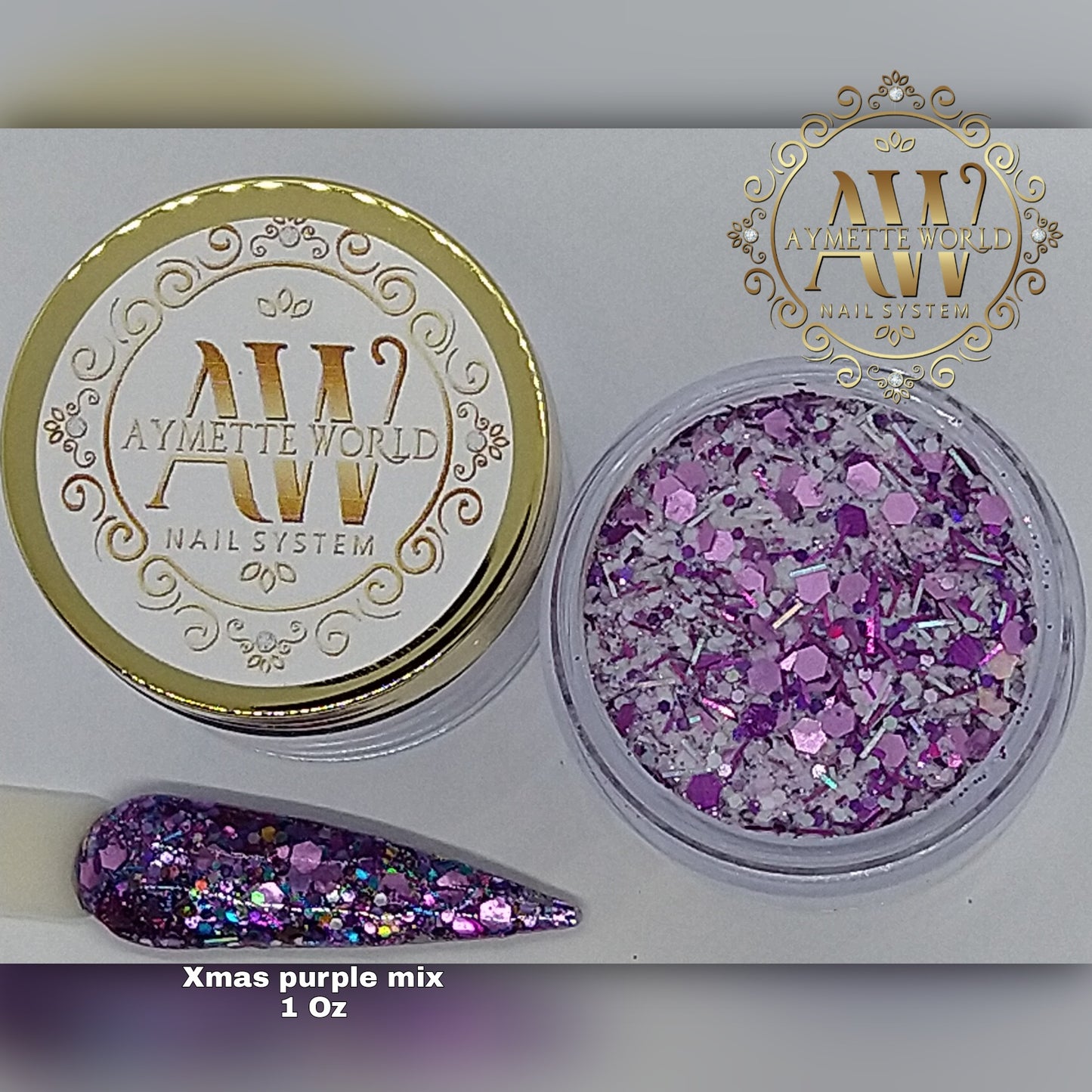 Glitter Christmas purple Mix 1 oz