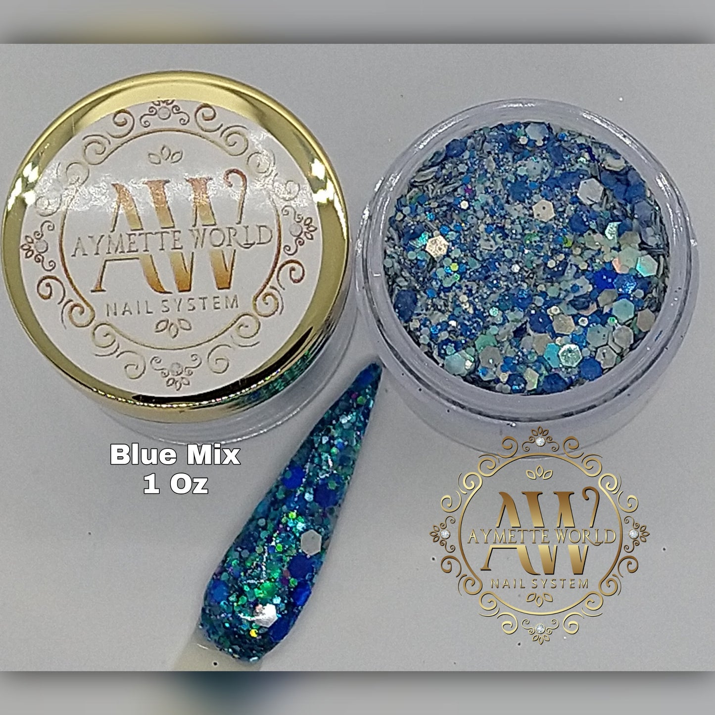 Glitter Blue mix 1 oz