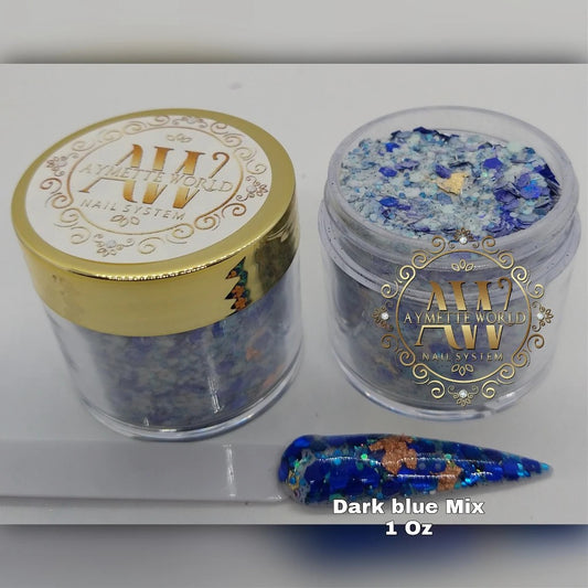 Glitter mix Dark Blue con foil 1oz