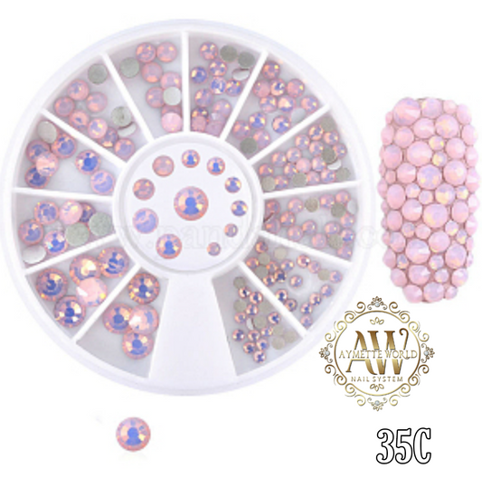 Carrusel rhinestones Opal rosa #35C