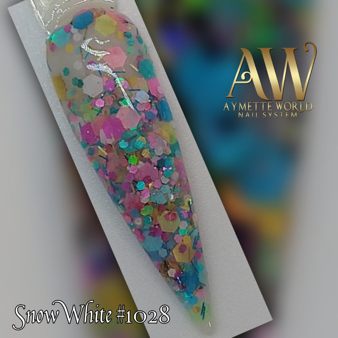 Glitter mix Snow White #1028 en bolsa 🛍️