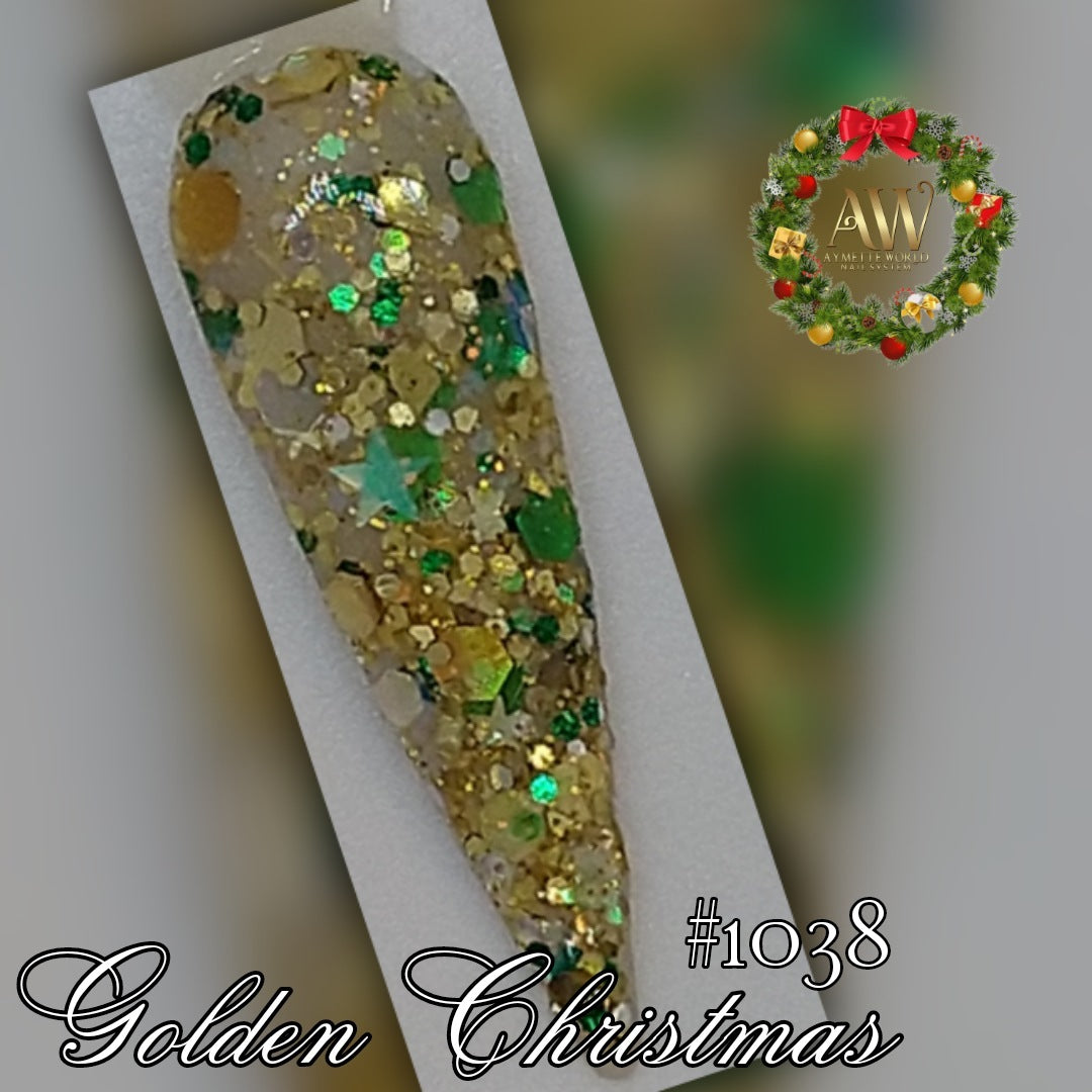 Glitter Golden Christmas mix #1038 en bolsa 🛍️