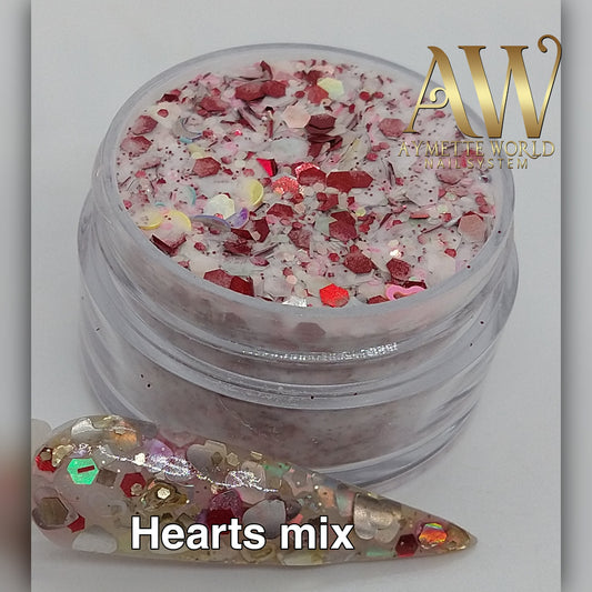 Glitter Hearts mix 20g