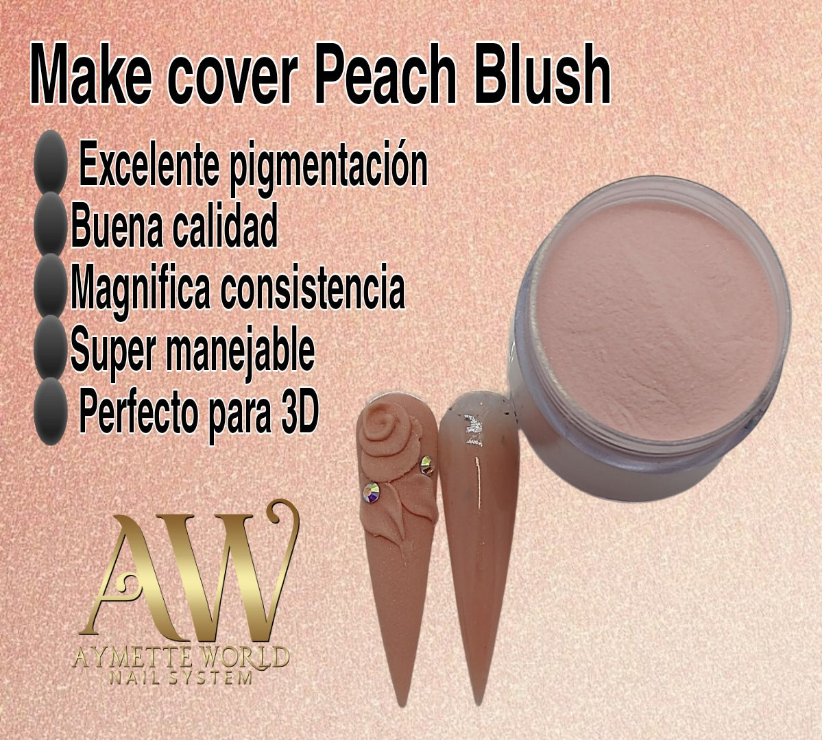 AW Acrylic Make cover Peach Blush 20g